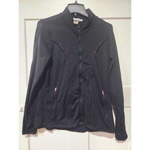 Athleta Black Zip Up Jacket Size Large Sonoma Design